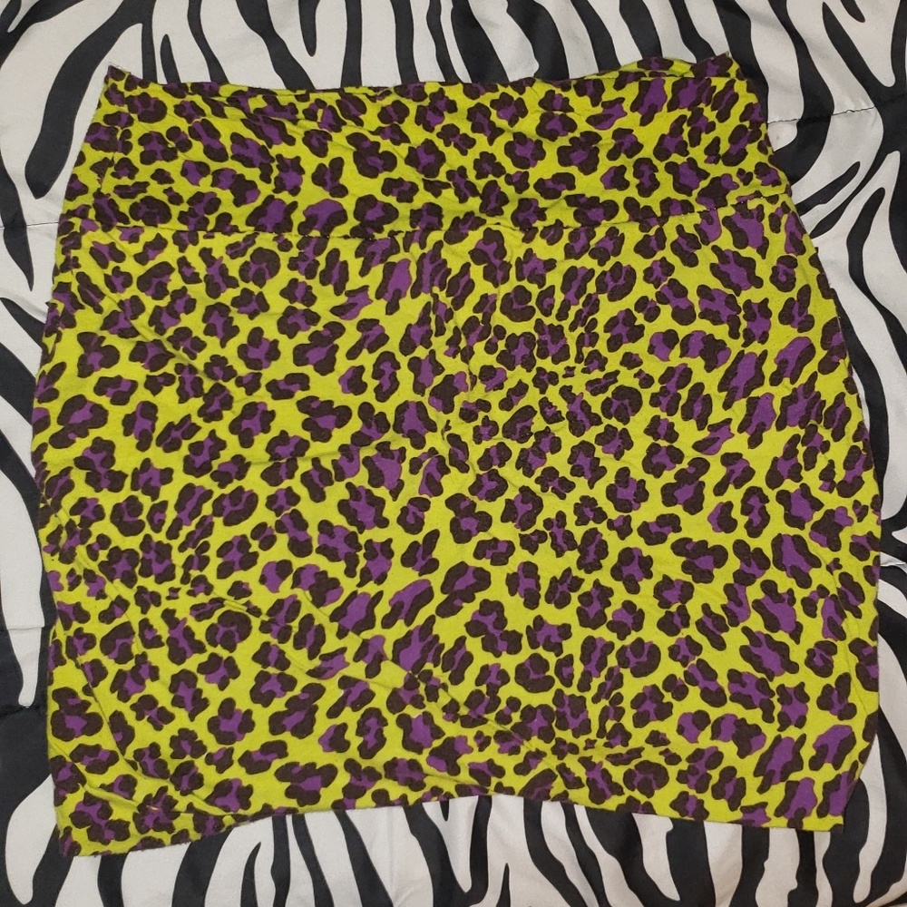 Printed Knit Mini Skirt